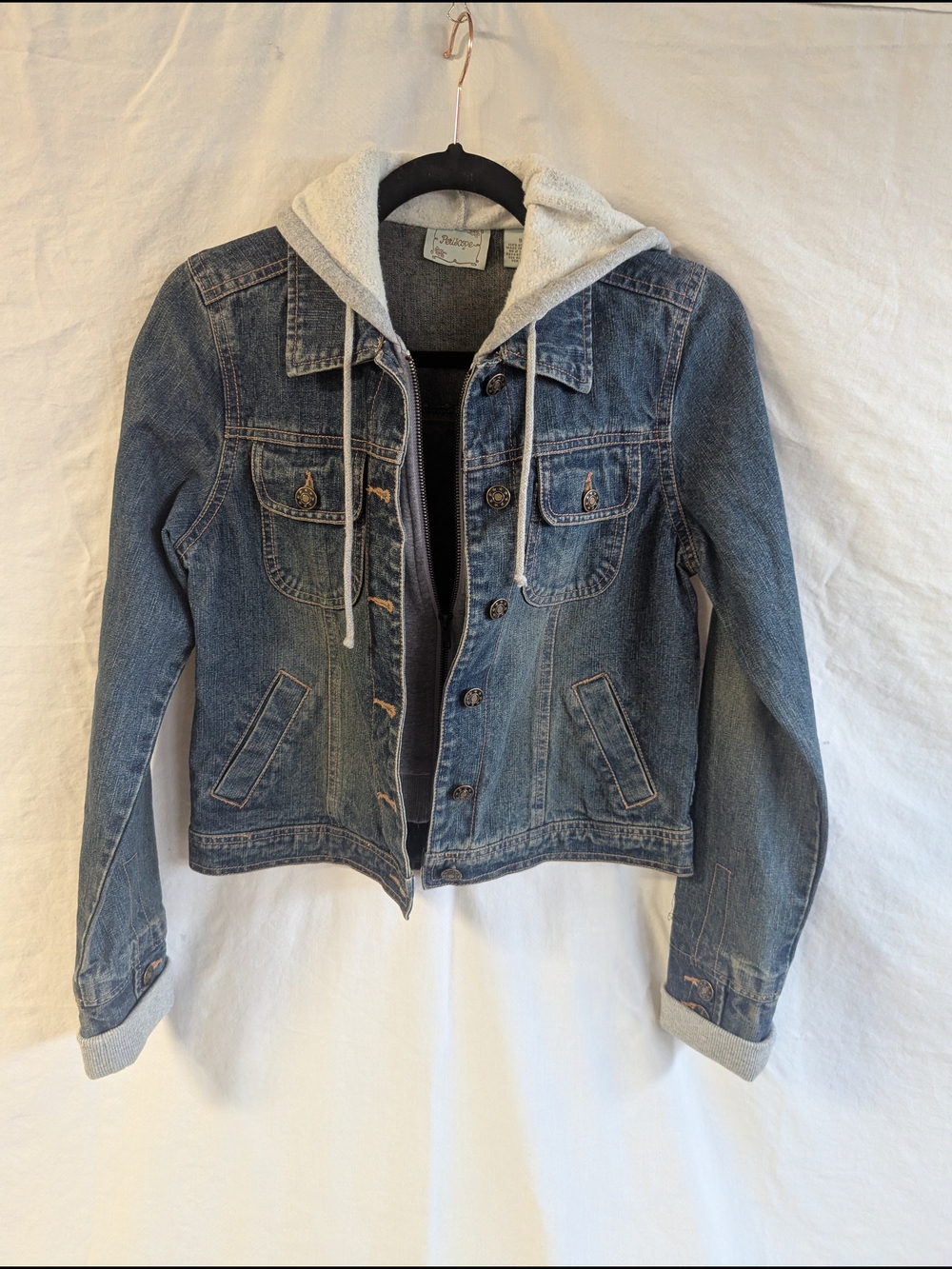 Periscope Light Chambray Jacket with White Fleece Collar
